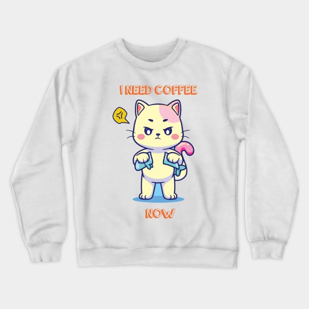 Coffee Please Crewneck Sweatshirt by sonnycosmics